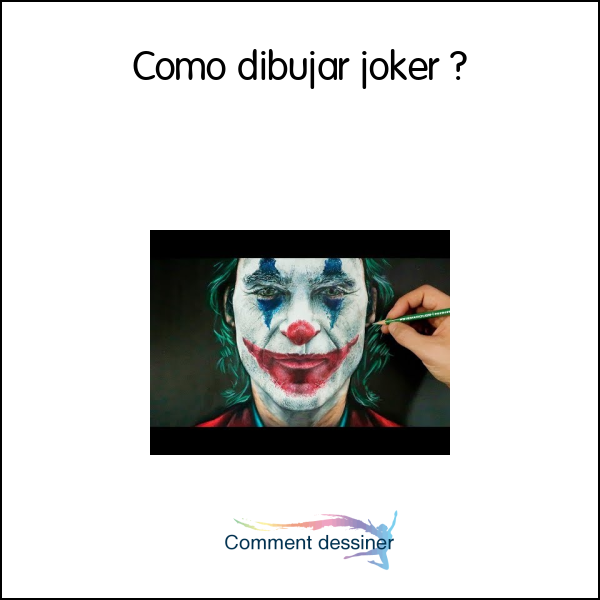 Como dibujar joker